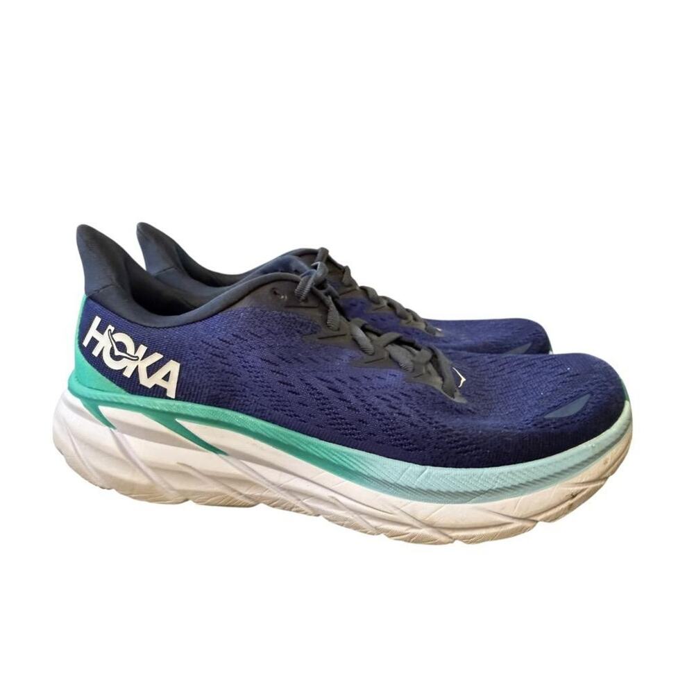 Hoka One One Clifton IIX Navy Running Walking Shoe Women size 8.5 B